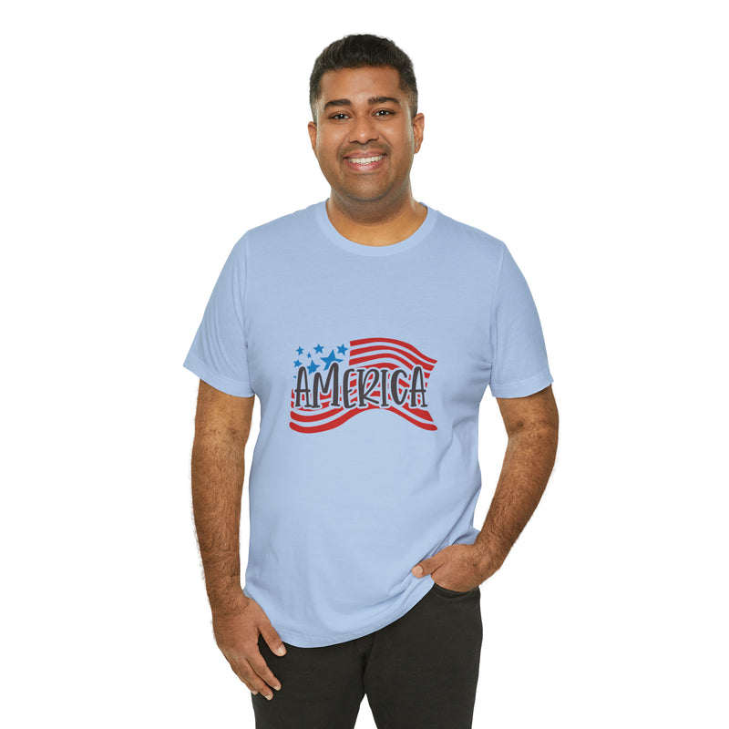 America Short Sleeve Tee - Soft & Comfortable - Patriotic Clothing - Made in the USA