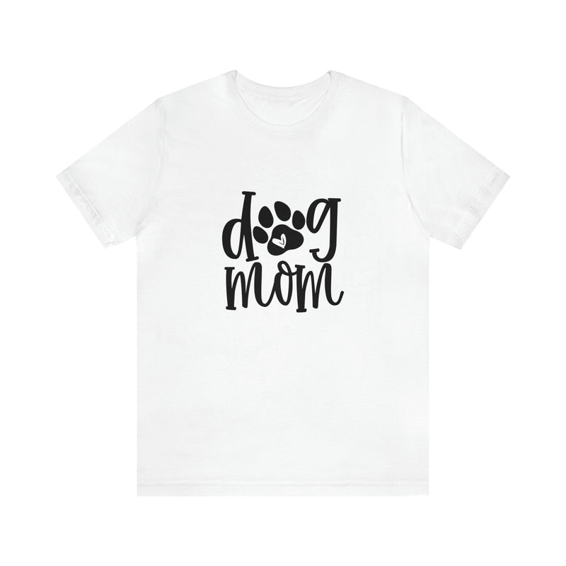 Dog Mom Heart Unisex Jersey Short-Sleeve Tee - Funny & Cute T-Shirt for Women & Men - Soft & Comfortable - Made in the USA