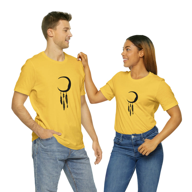 Dream Catcher Moon Unisex Jersey Short-Sleeve Tee - Spiritual T-Shirt for Women & Men - Boho Tee - Soft & Comfortable - Made in the USA