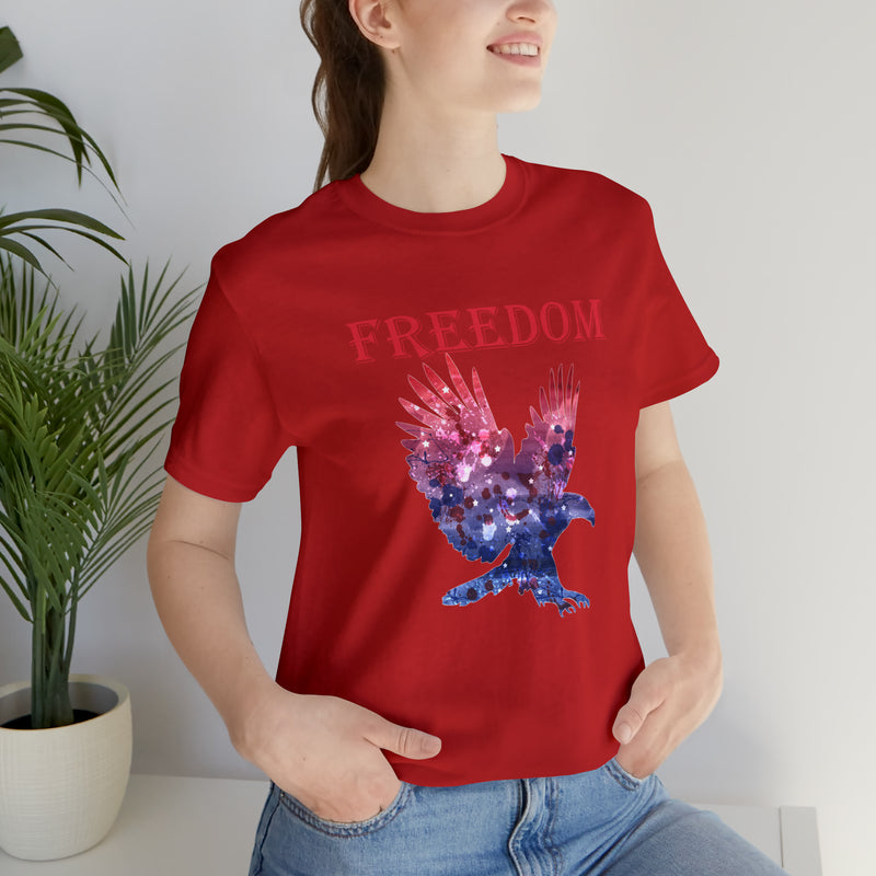 American Eagle Freedom Short Sleeve Tee - Soft & Comfortable - Patriotic Clothing - Made in the USA