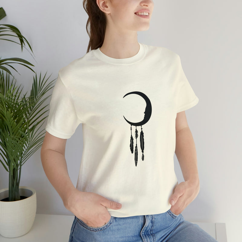 Dream Catcher Moon Unisex Jersey Short-Sleeve Tee - Spiritual T-Shirt for Women & Men - Boho Tee - Soft & Comfortable - Made in the USA