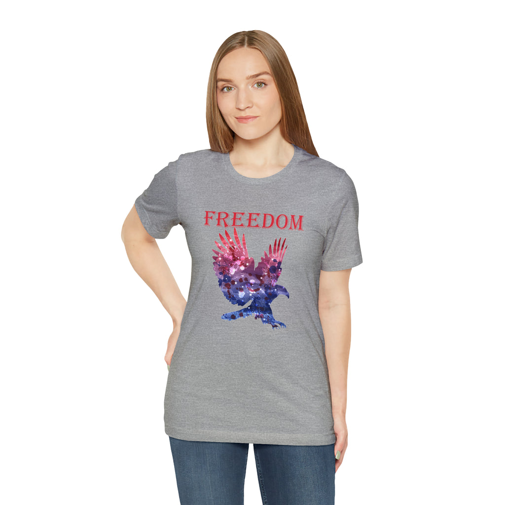 American Eagle Freedom Short Sleeve Tee - Soft & Comfortable - Patriotic Clothing - Made in the USA