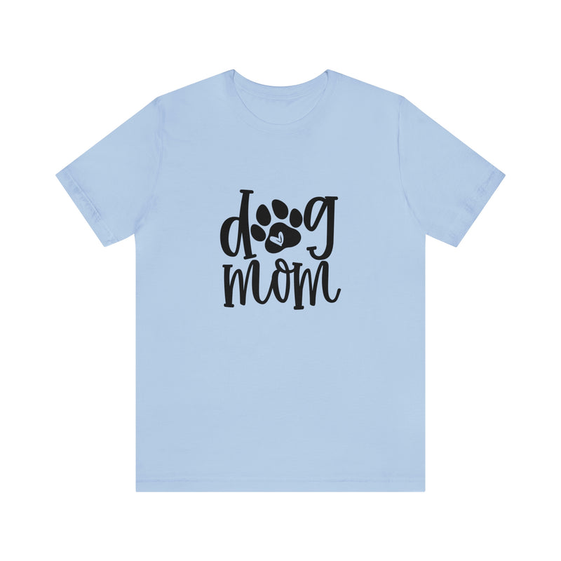 Dog Mom Heart Unisex Jersey Short-Sleeve Tee - Funny & Cute T-Shirt for Women & Men - Soft & Comfortable - Made in the USA