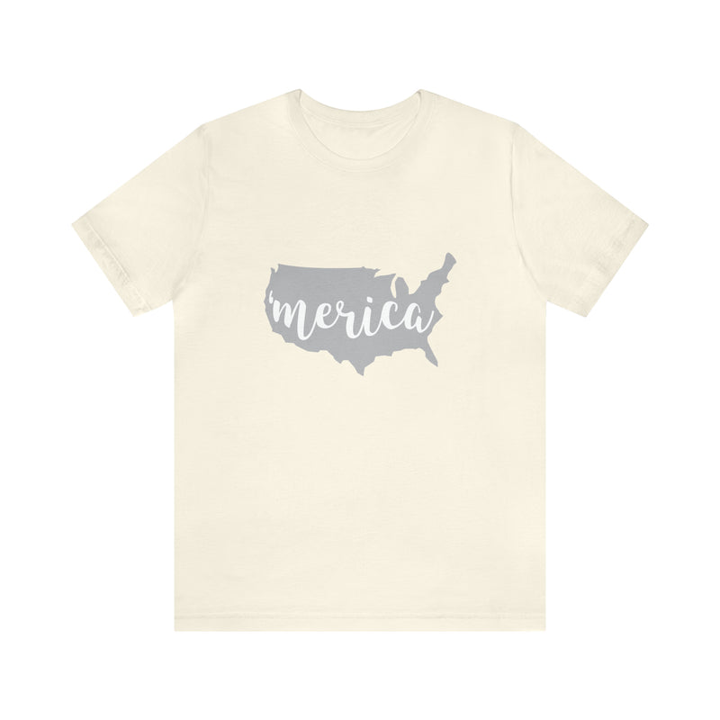 Merica Jersey Short Sleeve Tee - Soft, Comfortable, Patriotic - Made in the USA