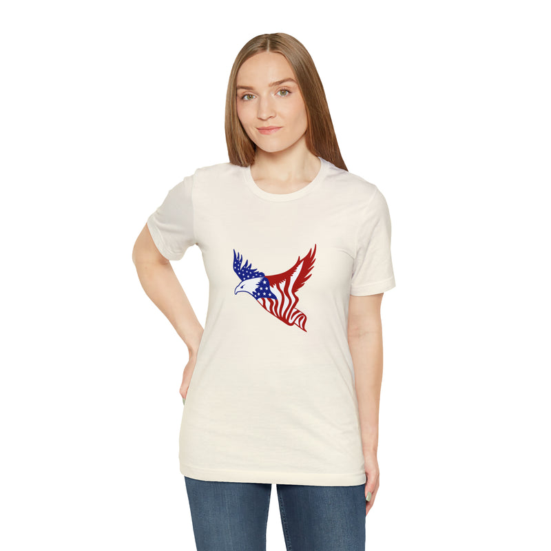 American Eagle Flag Short Sleeve Tee - Soft & Comfortable - Patriotic Clothing - Made in the USA