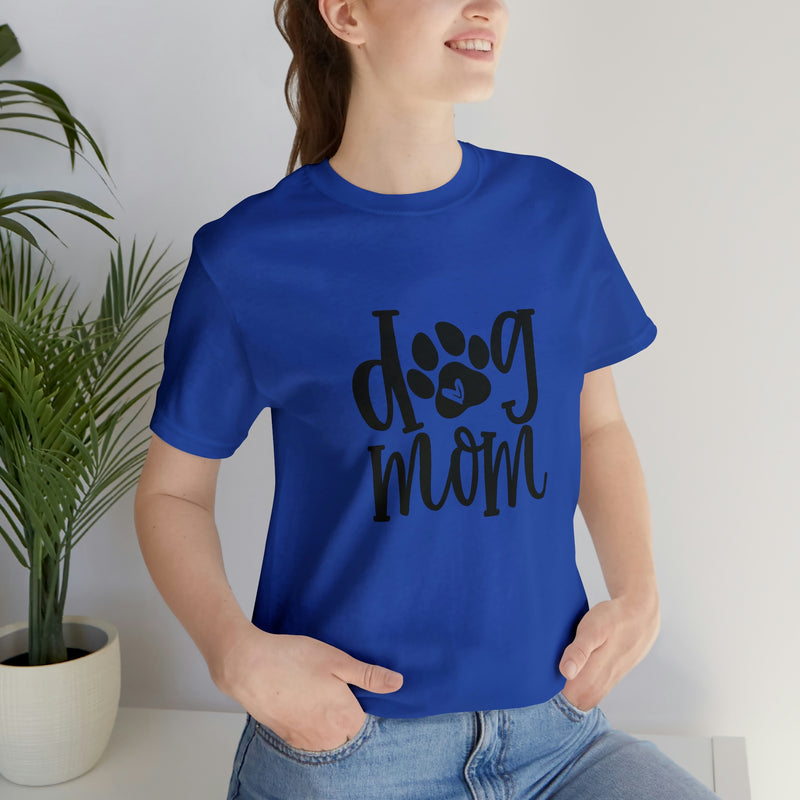 Dog Mom Heart Unisex Jersey Short-Sleeve Tee - Funny & Cute T-Shirt for Women & Men - Soft & Comfortable - Made in the USA