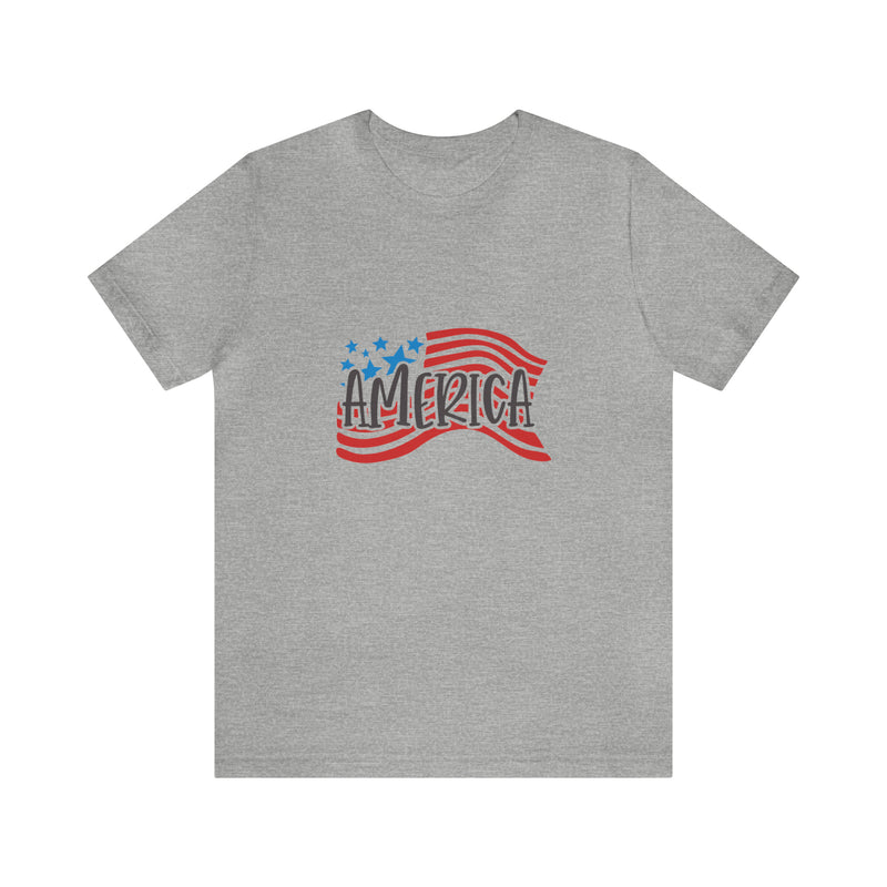 America Short Sleeve Tee - Soft & Comfortable - Patriotic Clothing - Made in the USA