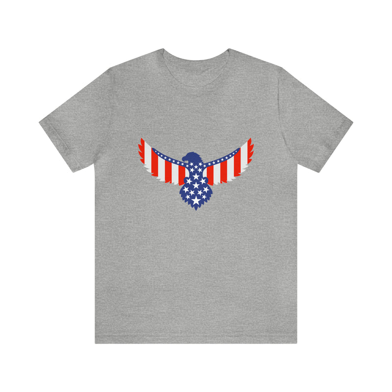 American Flag Eagle Short Sleeve Tee - Soft & Comfortable - Patriotic Clothing - Made in the USA