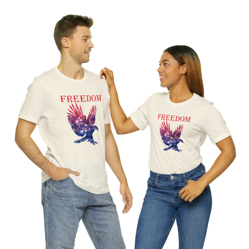 American Eagle Freedom Short Sleeve Tee - Soft & Comfortable - Patriotic Clothing - Made in the USA