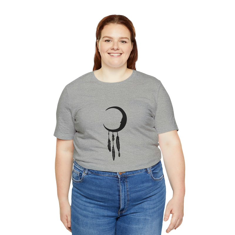 Dream Catcher Moon Unisex Jersey Short-Sleeve Tee - Spiritual T-Shirt for Women & Men - Boho Tee - Soft & Comfortable - Made in the USA