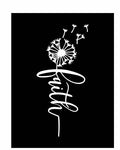 Faith Dandelion Vinyl Decal | 2.1 x 4.5 inch