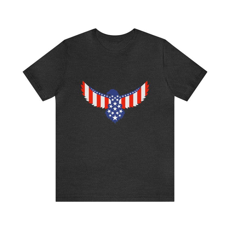 American Flag Eagle Short Sleeve Tee - Soft & Comfortable - Patriotic Clothing - Made in the USA