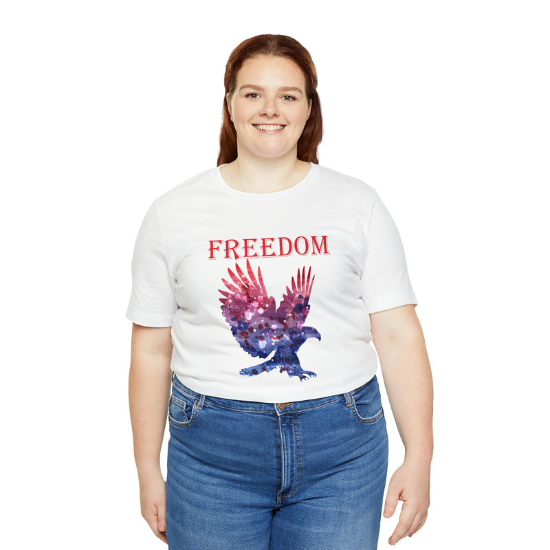 American Eagle Freedom Short Sleeve Tee - Soft & Comfortable - Patriotic Clothing - Made in the USA