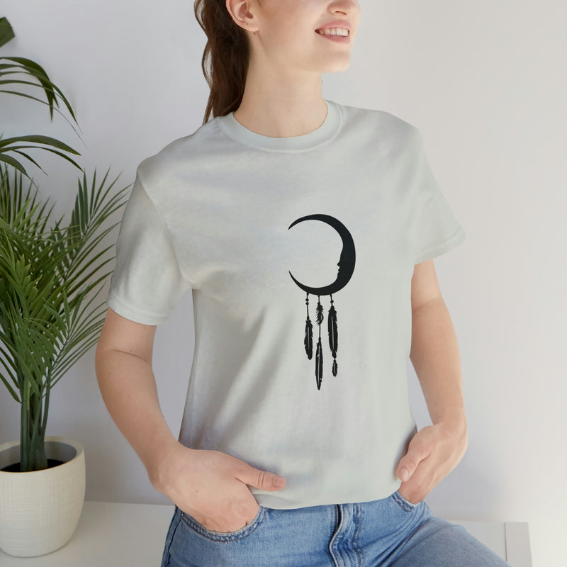 Dream Catcher Moon Unisex Jersey Short-Sleeve Tee - Spiritual T-Shirt for Women & Men - Boho Tee - Soft & Comfortable - Made in the USA