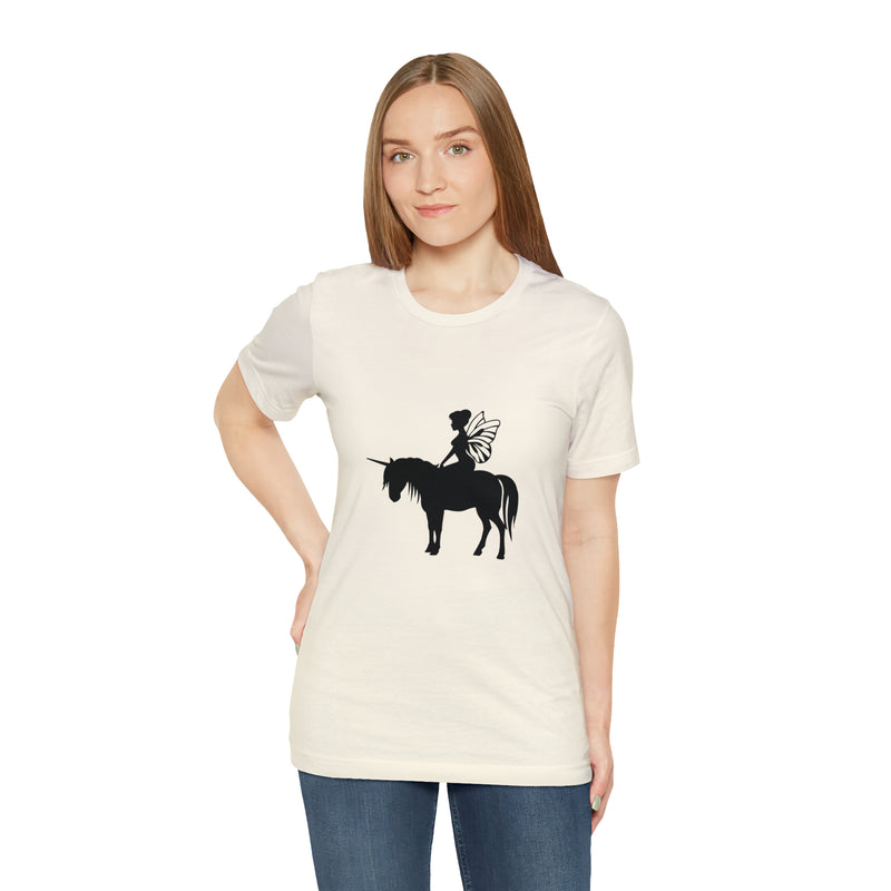 Fairy Unicorn Unisex Jersey Short-Sleeve Tee - Cute & Magical T-Shirt for Fantasy Lovers - Soft & Comfortable - Made in the USA