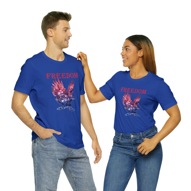 American Eagle Freedom Short Sleeve Tee - Soft & Comfortable - Patriotic Clothing - Made in the USA