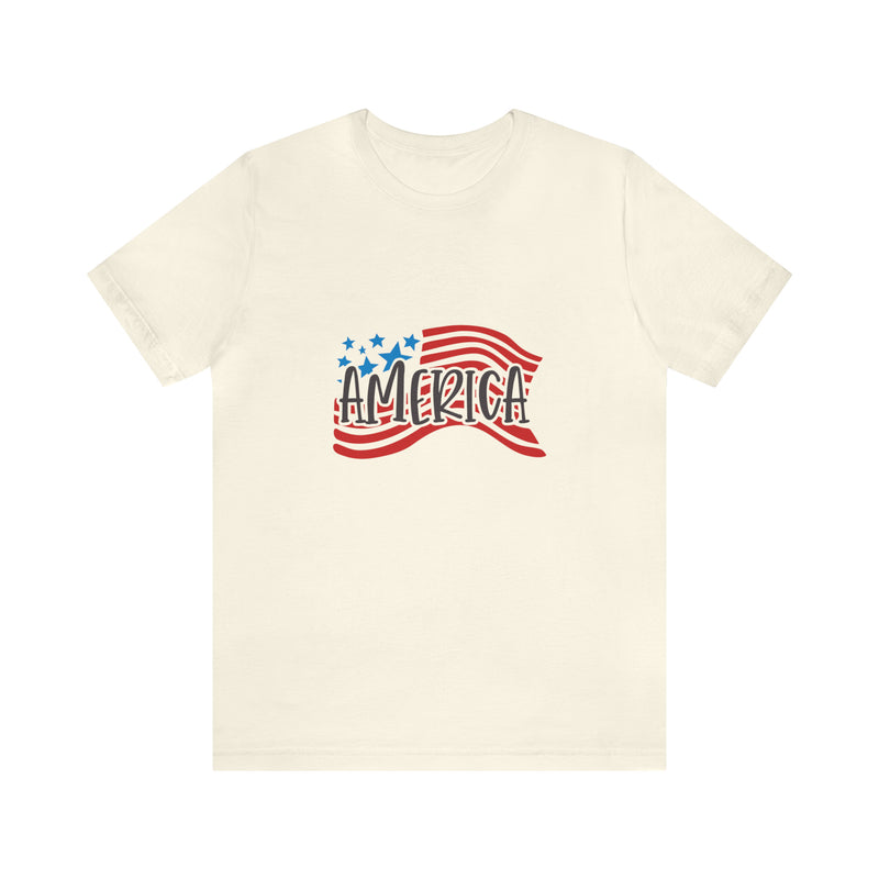 America Short Sleeve Tee - Soft & Comfortable - Patriotic Clothing - Made in the USA