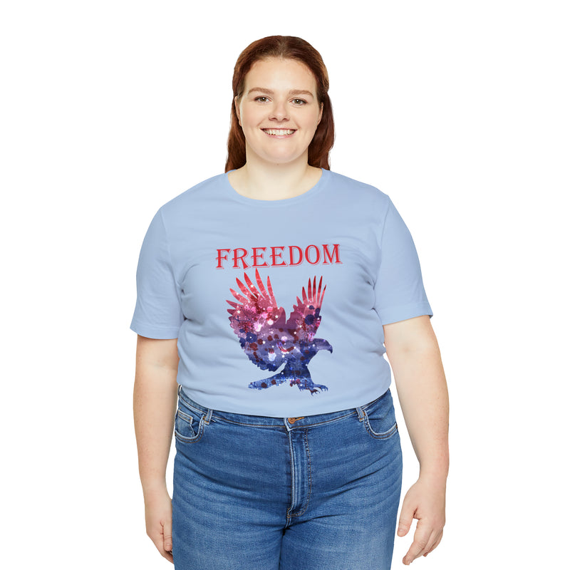 American Eagle Freedom Short Sleeve Tee - Soft & Comfortable - Patriotic Clothing - Made in the USA