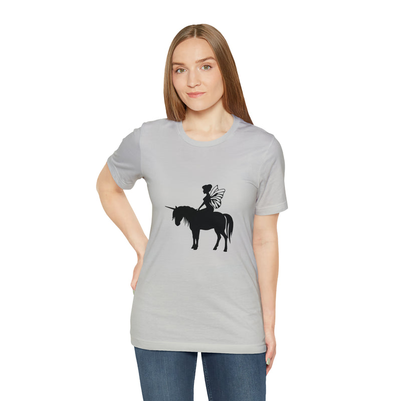 Fairy Unicorn Unisex Jersey Short-Sleeve Tee - Cute & Magical T-Shirt for Fantasy Lovers - Soft & Comfortable - Made in the USA