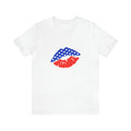 American Lips Short Sleeve Tee - Soft & Comfortable - Patriotic Clothing - Made in the USA