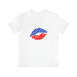 American Lips Short Sleeve Tee - Soft & Comfortable - Patriotic Clothing - Made in the USA