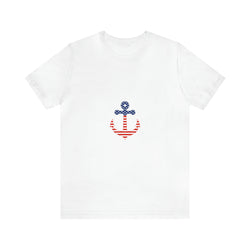 American Flag Anchor Short Sleeve Tee - Patriotic Clothing - Made in the USA