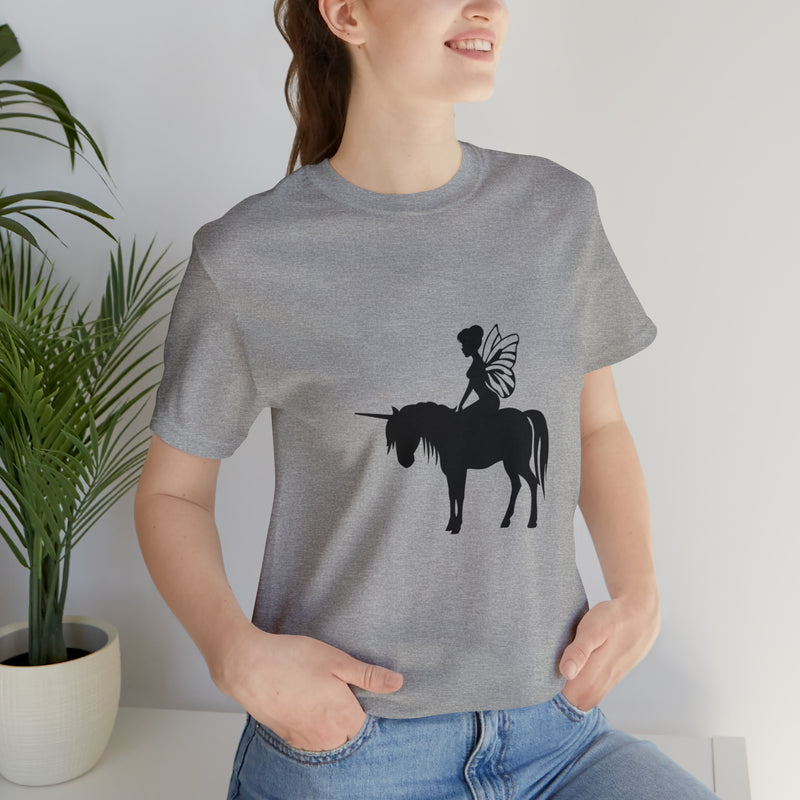 Fairy Unicorn Unisex Jersey Short-Sleeve Tee - Cute & Magical T-Shirt for Fantasy Lovers - Soft & Comfortable - Made in the USA