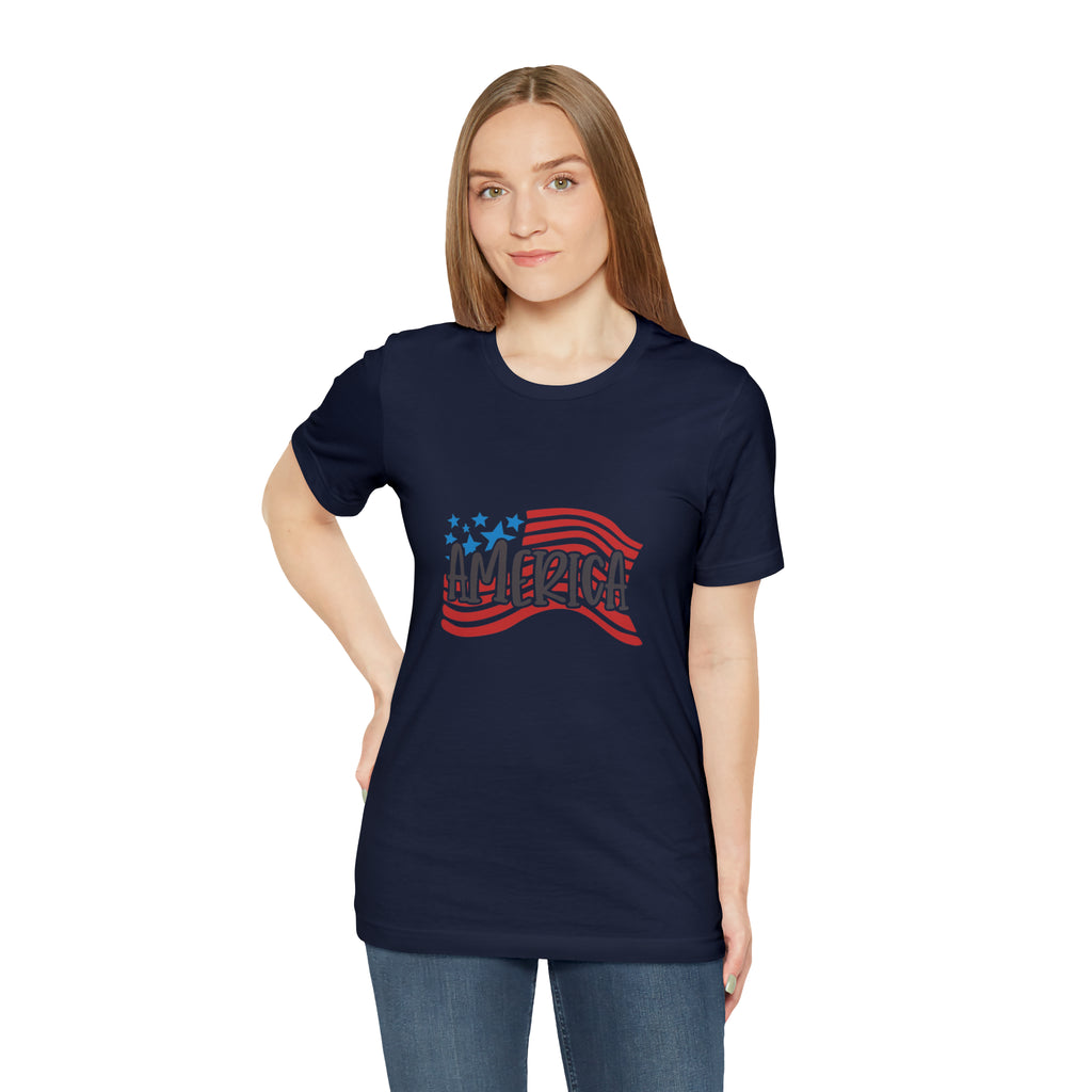 America Short Sleeve Tee - Soft & Comfortable - Patriotic Clothing - Made in the USA