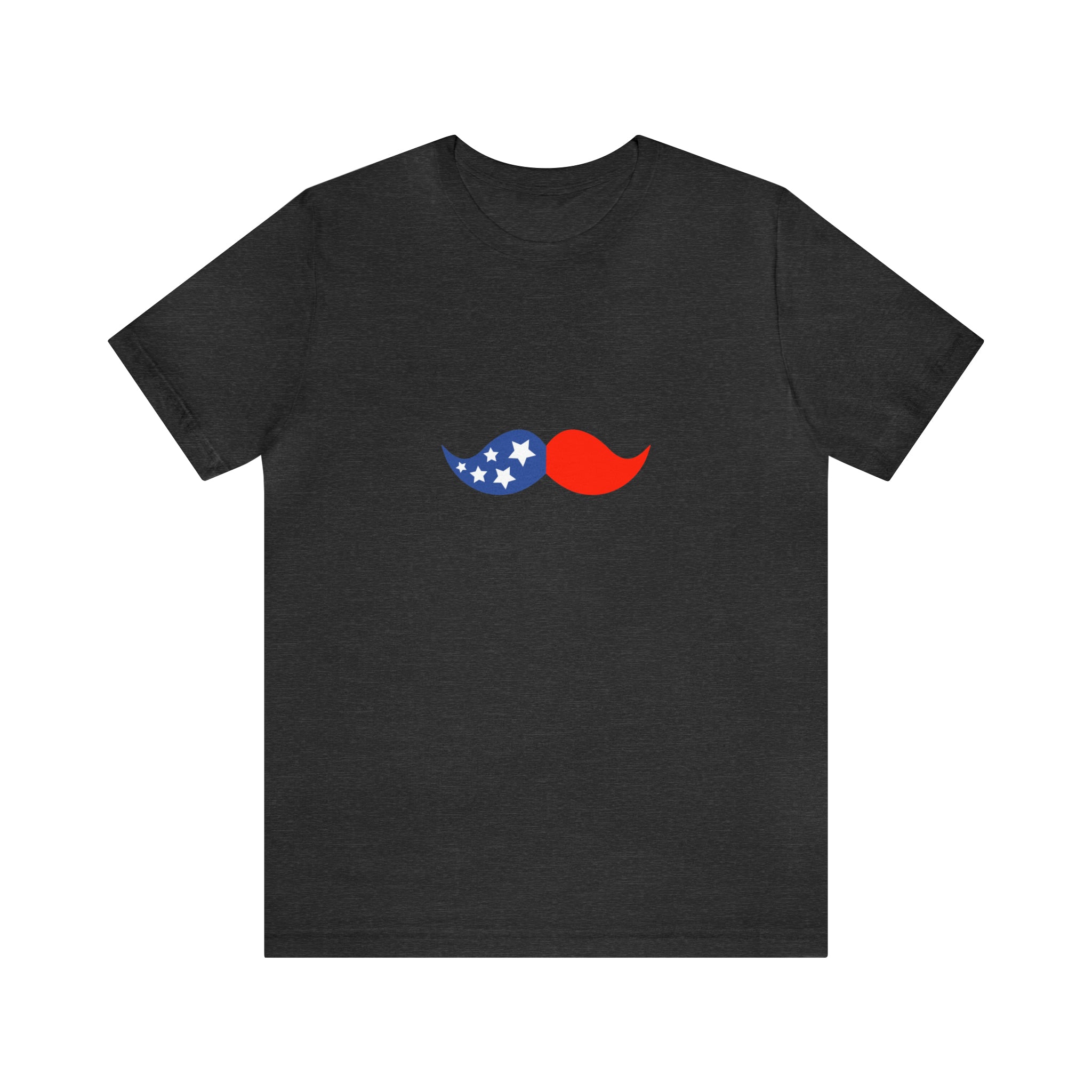 4th of July Mustache Jersey Short Sleeve Tee - Soft & Comfortable - Patriotic Clothing - Made in the USA