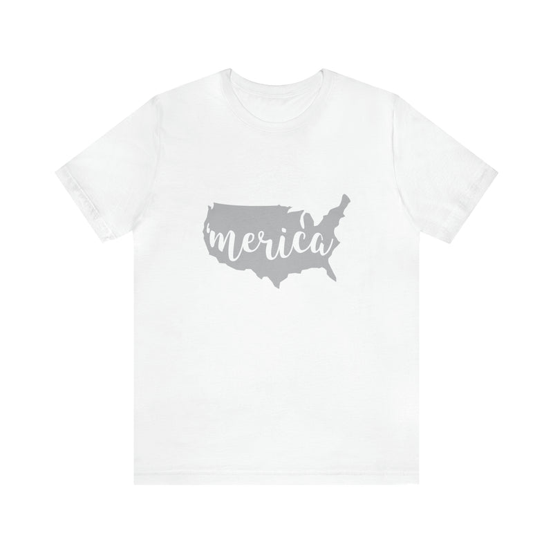 Merica Jersey Short Sleeve Tee - Soft, Comfortable, Patriotic - Made in the USA