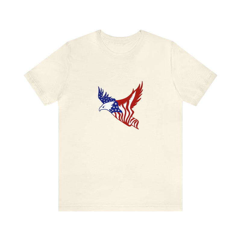 American Eagle Flag Short Sleeve Tee - Soft & Comfortable - Patriotic Clothing - Made in the USA