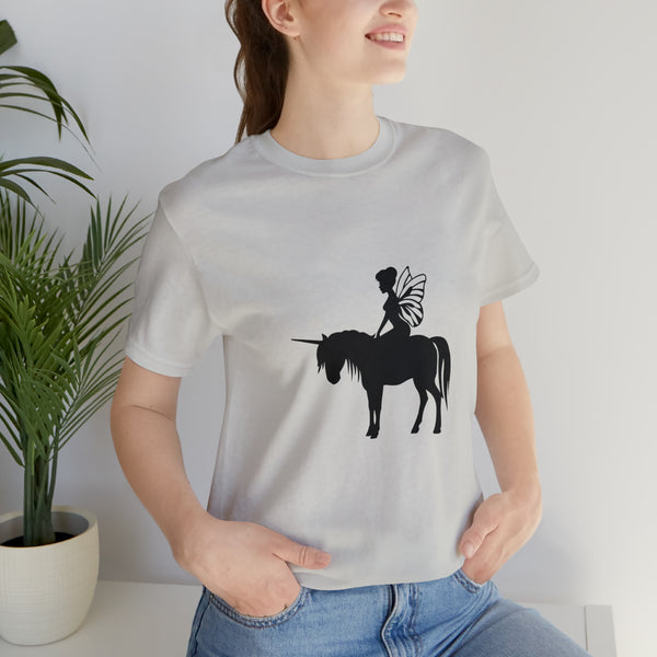 Fairy Unicorn Unisex Jersey Short-Sleeve Tee - Cute & Magical T-Shirt for Fantasy Lovers - Soft & Comfortable - Made in the USA