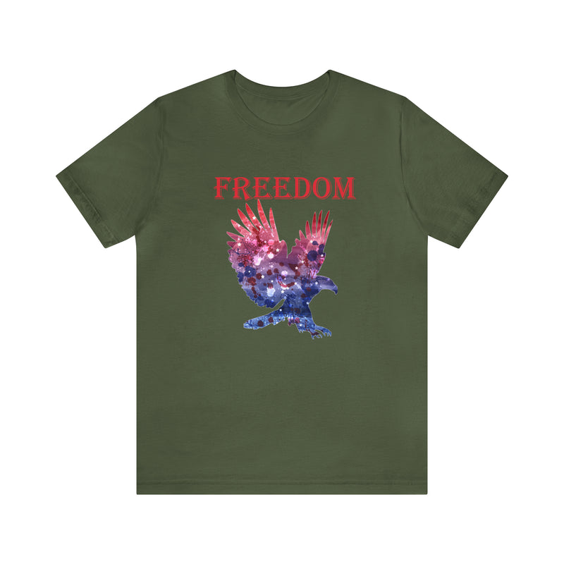 American Eagle Freedom Short Sleeve Tee - Soft & Comfortable - Patriotic Clothing - Made in the USA