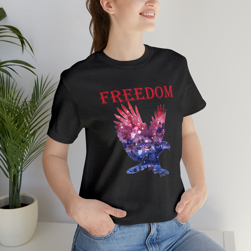 American Eagle Freedom Short Sleeve Tee - Soft & Comfortable - Patriotic Clothing - Made in the USA