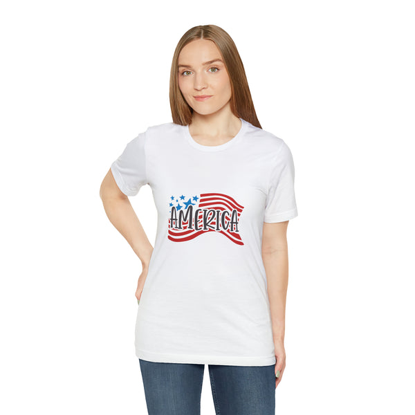 America Short Sleeve Tee - Soft & Comfortable - Patriotic Clothing - Made in the USA