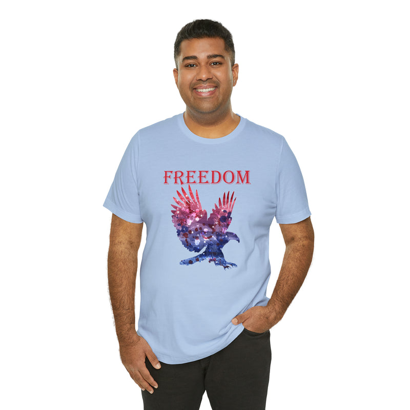 American Eagle Freedom Short Sleeve Tee - Soft & Comfortable - Patriotic Clothing - Made in the USA