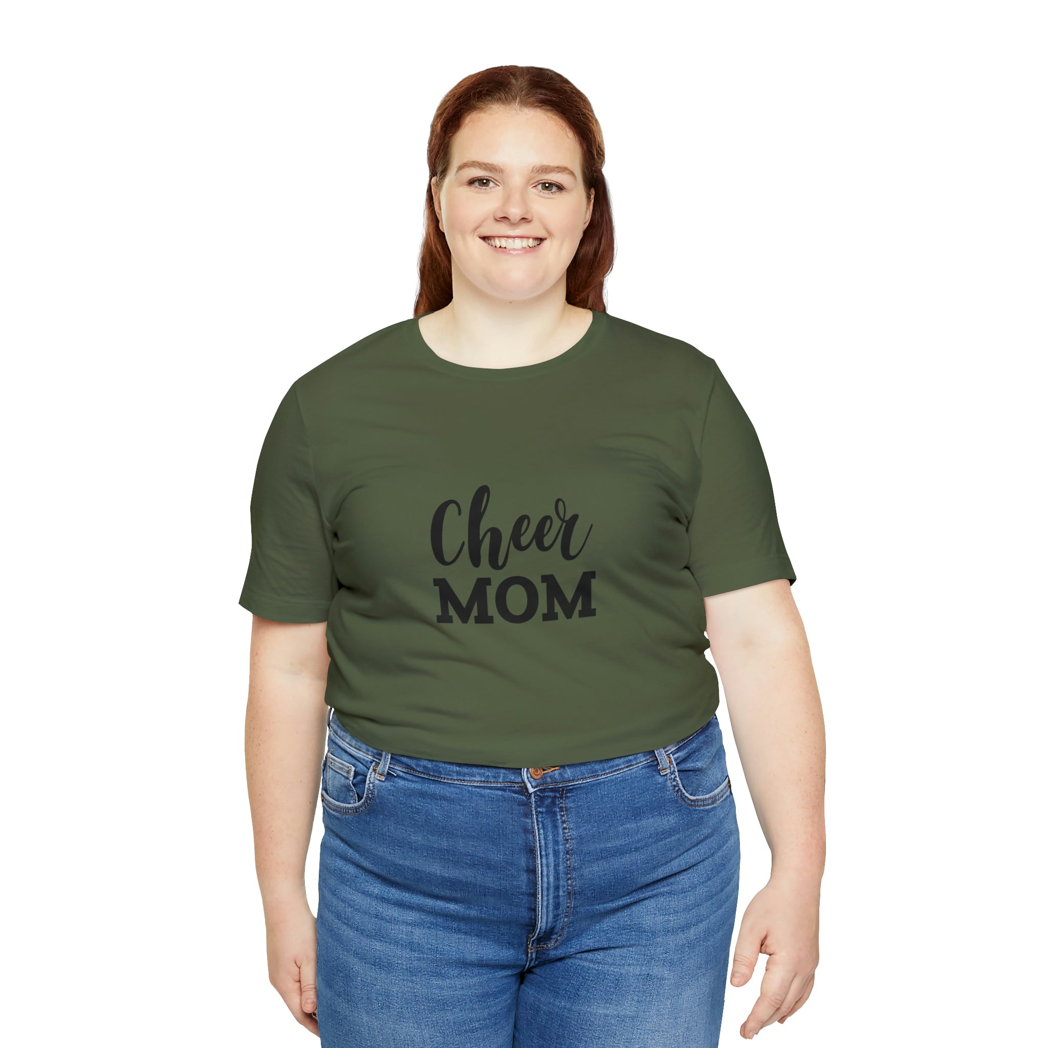 Cheer Mom Unisex Jersey Short-Sleeve Tee - Funny & Supportive T-Shirt for Cheer Moms - Soft & Comfortable