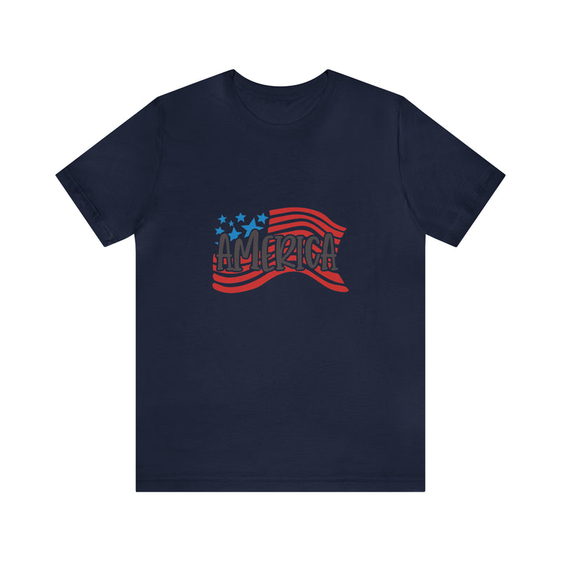 America Short Sleeve Tee - Soft & Comfortable - Patriotic Clothing - Made in the USA