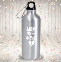 Mom Wife Nurse Vinyl Decal | White | 2.8 x 4.75 inch