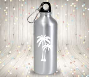 Palm Trees Vinyl Decal | White | 2.9 x 4.75 inch