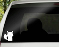 Squirrel Headshot Vinyl Decal | White | for Car Windows, Tablets, Laptops, Water Bottles, etc. | 4.4 x 4.5 inch…