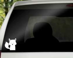 Squirrel Headshot Vinyl Decal | White | Made in USA by Foxtail Decals | for Car Windows, Tablets, Laptops, Water Bottles, etc. | 4.4 x 4.5 inch…