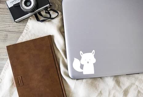 Squirrel Headshot Vinyl Decal | White | for Car Windows, Tablets, Laptops, Water Bottles, etc. | 4.4 x 4.5 inch…