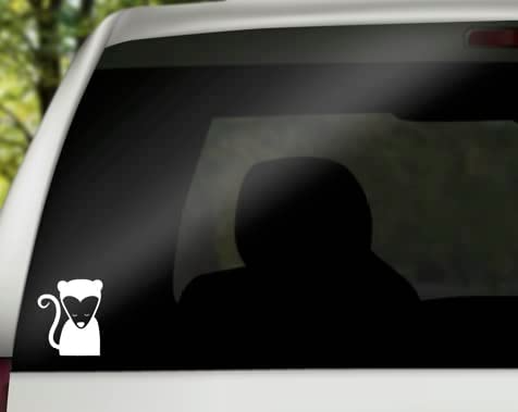 Possum Headshot Vinyl Decal | White | 3.8 x 4.5 inch