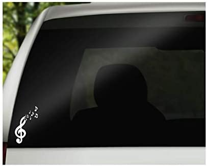 Free The Music Vinyl Decal | White 2.7 x 4.5 inch