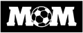 Soccer Mom Vinyl Decal | White | Made in USA by Foxtail Decals | for Car Windows, Tablets, Laptops, Water Bottles, etc. | 4.75 x 1.5 inch