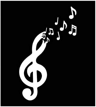 Free The Music Vinyl Decal | White 2.7 x 4.5 inch