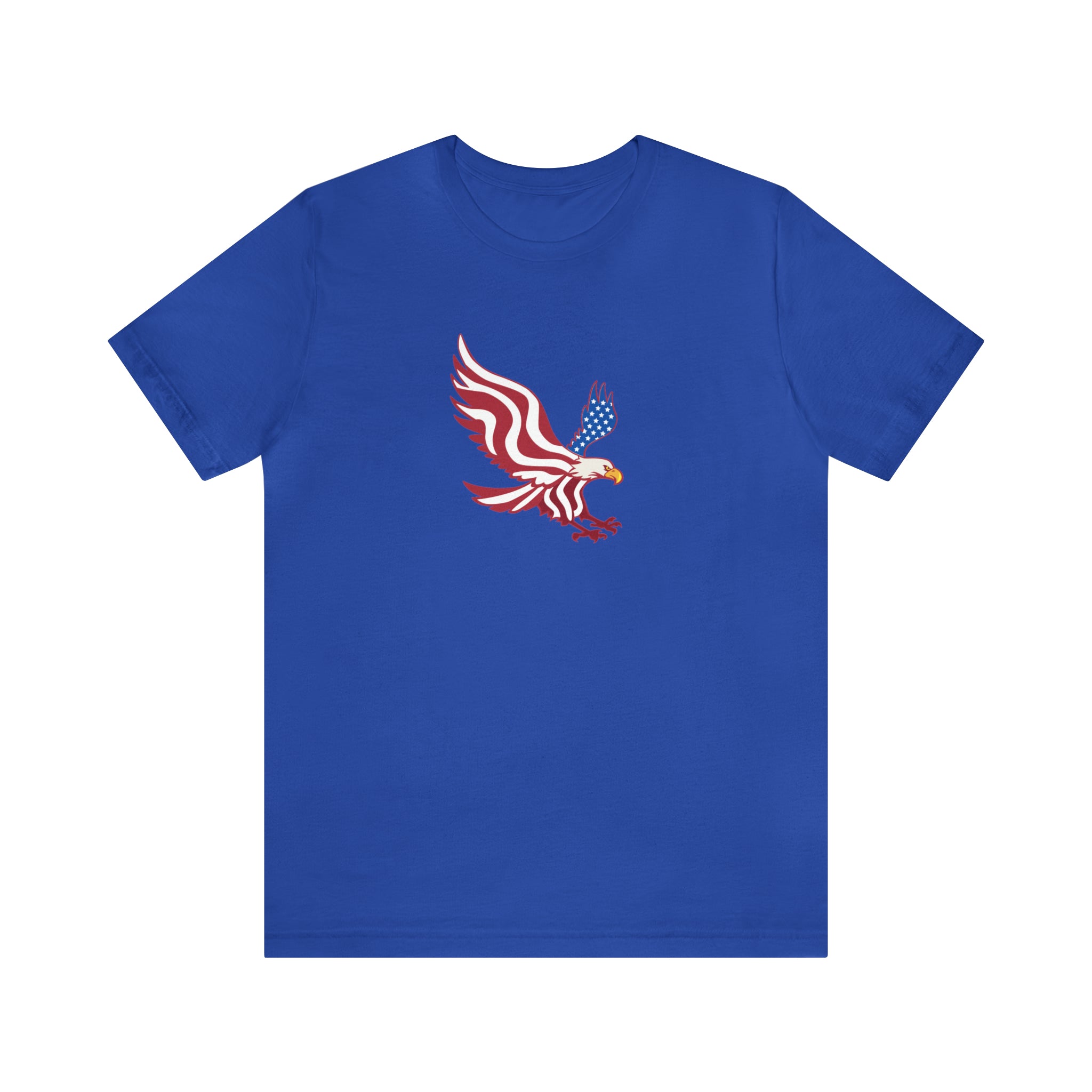 American Flag Bald Eagle Short Sleeve Tee - Soft & Comfortable - Patriotic Clothing - Made in the USA