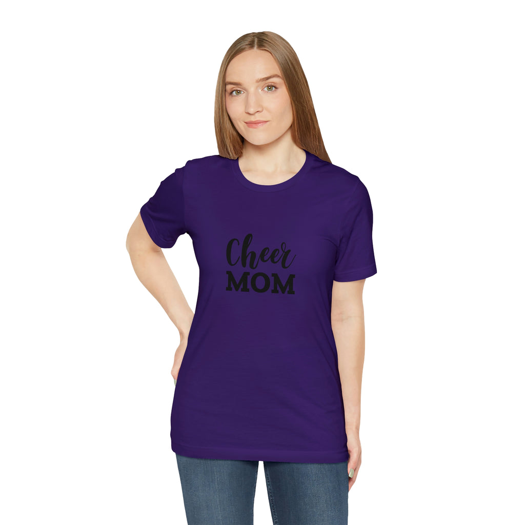 Cheer Mom Unisex Jersey Short-Sleeve Tee - Funny & Supportive T-Shirt for Cheer Moms - Soft & Comfortable